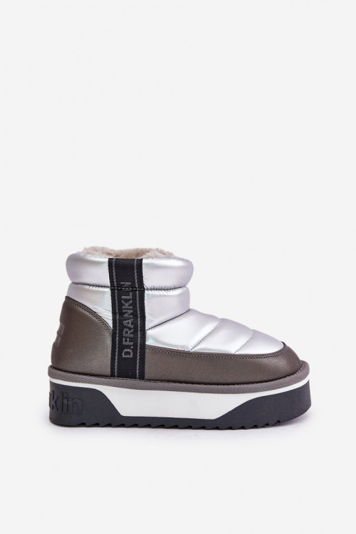 Baixo Botas de neve Em uma sola grossa D.Franklin DFSH371010 cor prata Baixo Botas de neve Em uma sola grossa D.Franklin DFSH371010 cor prata