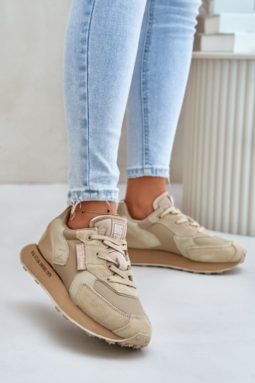 Pele À modalo de tênis Feminino Big Star OO274564 Hi-Poly System bege 2