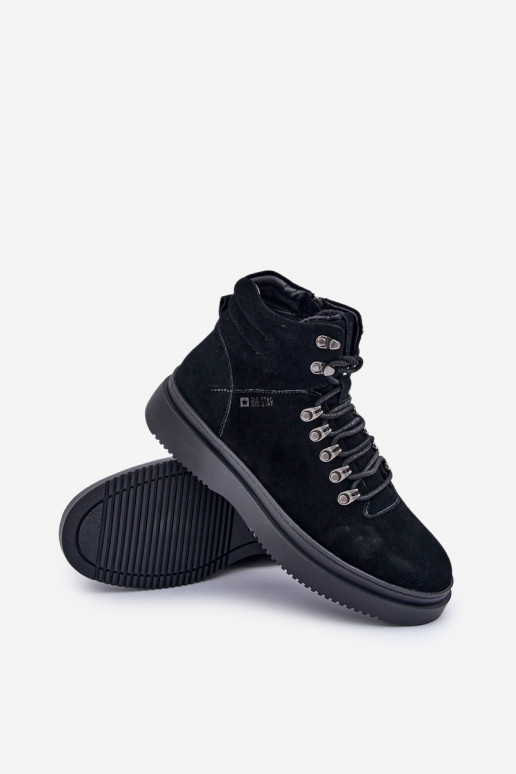 de camurça sapato Tem que sercho aquecimento Big Star OO174187 cor preta de camurça sapato Tem que sercho aquecimento Big Star OO174187 cor preta