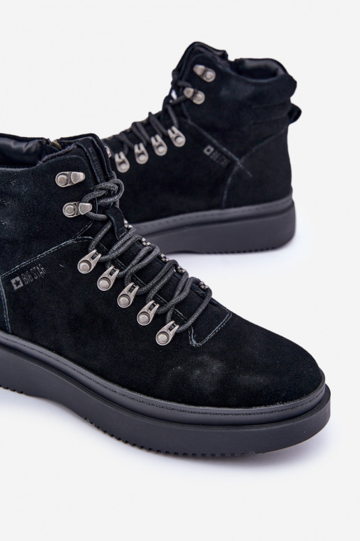 de camurça sapato Tem que sercho aquecimento Big Star OO174187 cor preta de camurça sapato Tem que sercho aquecimento Big Star OO174187 cor preta