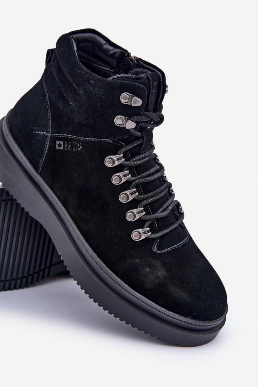 de camurça sapato Tem que sercho aquecimento Big Star OO174187 cor preta de camurça sapato Tem que sercho aquecimento Big Star OO174187 cor preta