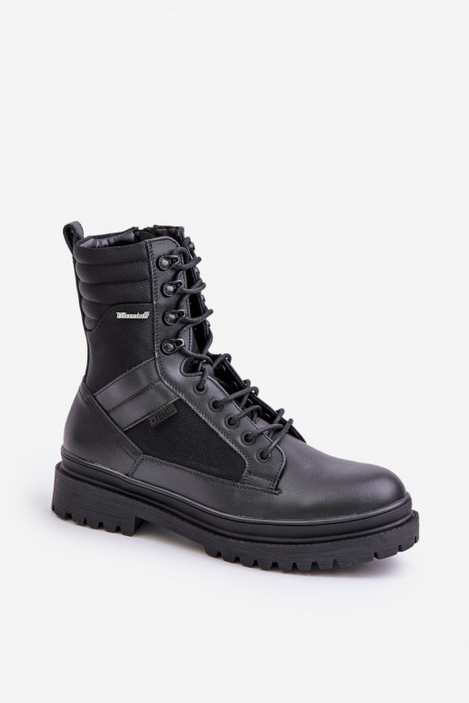 Pele sapato Botas Tem que sercho aquecimento Big Star OO174164 cor preta Pele sapato Botas Tem que sercho aquecimento Big Star OO174164 cor preta