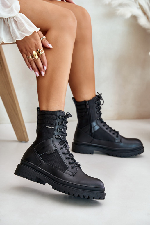 Pele sapato Botas Tem que sercho aquecimento Big Star OO174164 cor preta Pele sapato Botas Tem que sercho aquecimento Big Star OO174164 cor preta