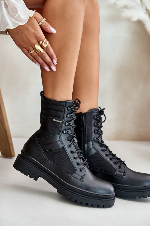 Pele sapato Botas Tem que sercho aquecimento Big Star OO174164 cor preta Pele sapato Botas Tem que sercho aquecimento Big Star OO174164 cor preta