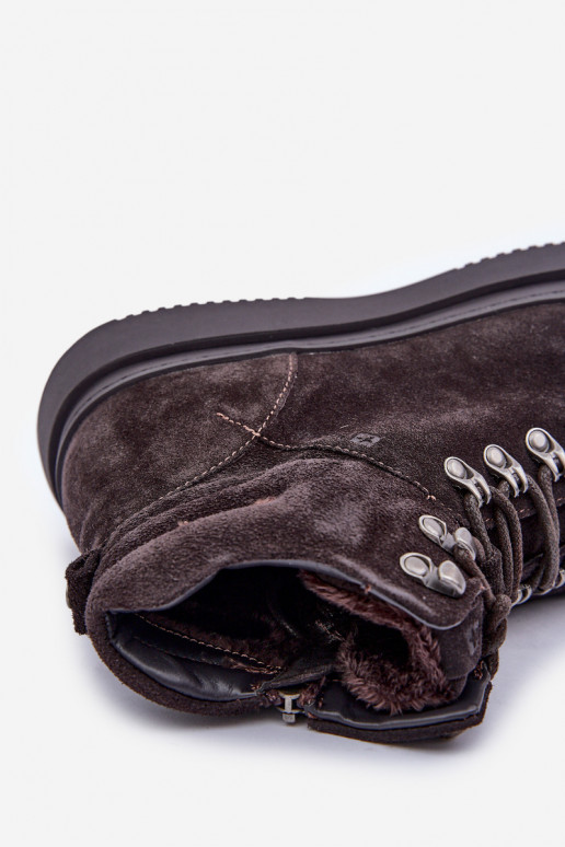 de camurça sapato Tem que sercho aquecimento Big Star OO174189 cor marrom de camurça sapato Tem que sercho aquecimento Big Star OO174189 cor marrom