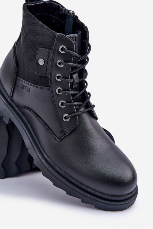 Pele aquecimento sapato Botas Tem que sercho Big Star OO174166 cor preta Pele aquecimento sapato Botas Tem que sercho Big Star OO174166 cor preta