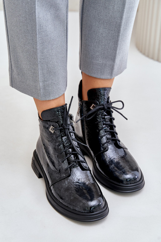 Pele com efeito verniz Botas femininas aquecimento Casal o castelo D&A LZ42-042 Preto e-cor cinza Pele com efeito verniz Botas femininas aquecimento Casal o castelo D&A LZ42-042 Preto e-cor cinza