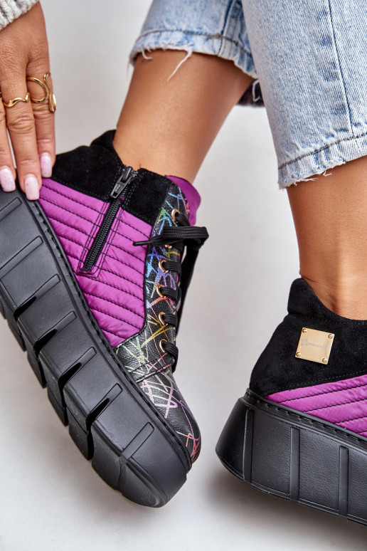 Pele À modalo de tênis com uma plataforma Tem que serciejka 06767-15 cor rosa Pele À modalo de tênis com uma plataforma Tem que serciejka 06767-15 cor rosa