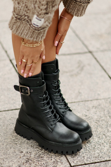 aquecimento Botins de trabalho com fivelas Big Star OO274137 cor preta 2