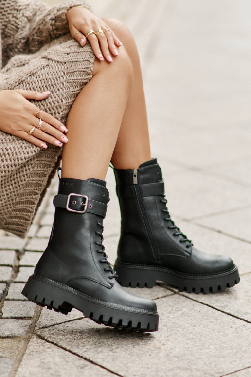 aquecimento Botins de trabalho com fivelas Big Star OO274137 cor preta