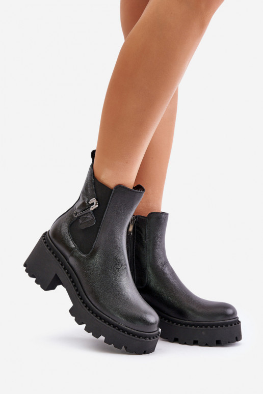 Zazoo 60490 Pele aquecimento Botas com enfeites cor preta Zazoo 60490 Pele aquecimento Botas com enfeites cor preta