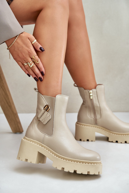 Zazoo 60490 Pele aquecimento Botas com enfeites cor de marfim Zazoo 60490 Pele aquecimento Botas com enfeites cor de marfim