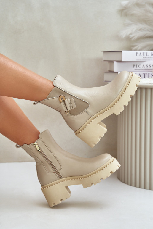 Zazoo 60490 Pele aquecimento Botas com enfeites cor de marfim Zazoo 60490 Pele aquecimento Botas com enfeites cor de marfim