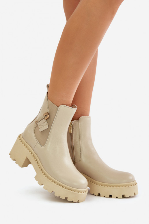 Zazoo 60490 Pele aquecimento Botas com enfeites cor de marfim Zazoo 60490 Pele aquecimento Botas com enfeites cor de marfim