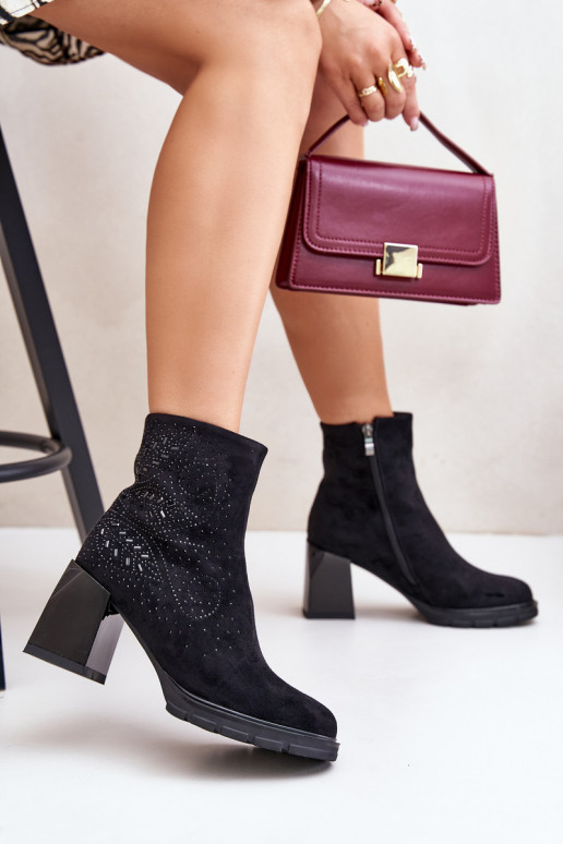 aquecimento Botas femininas Com decoração D&A MR880-130 cor preta aquecimento Botas femininas Com decoração D&A MR880-130 cor preta