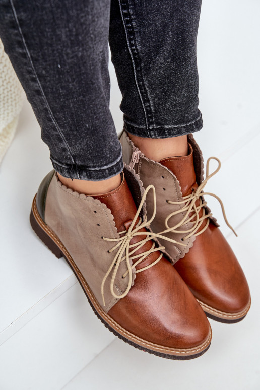 Pele Botas com salto largo cor marrom Zazoo 4078 Pele Botas com salto largo cor marrom Zazoo 4078