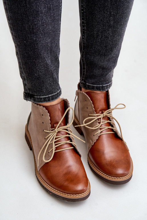 Pele Botas com salto largo cor marrom Zazoo 4078 Pele Botas com salto largo cor marrom Zazoo 4078