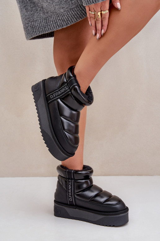 Baixo Botas de neve Em uma sola grossa D.Franklin DFSH371011 cor preta Baixo Botas de neve Em uma sola grossa D.Franklin DFSH371011 cor preta