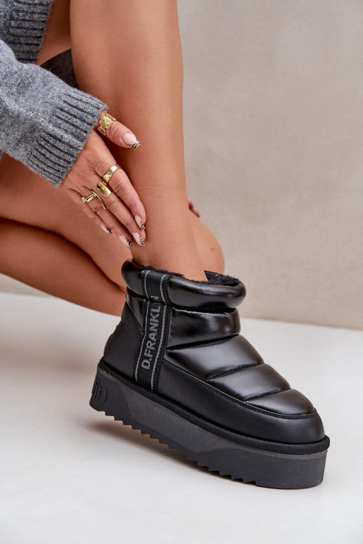 Baixo Botas de neve Em uma sola grossa D.Franklin DFSH371011 cor preta Baixo Botas de neve Em uma sola grossa D.Franklin DFSH371011 cor preta