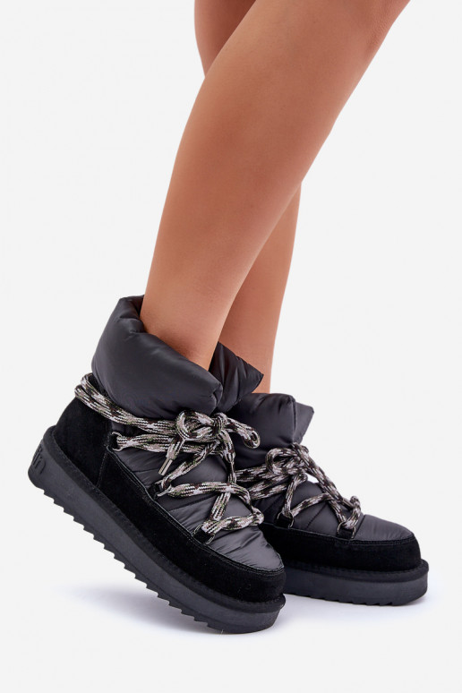 de camurça Botas de neve FemininoGrubym Amarrandom D.Franklin DFSH375003 cor preta de camurça Botas de neve FemininoGrubym Amarrandom D.Franklin DFSH375003 cor preta