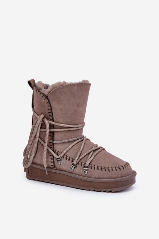 Botas de neve FemininoHabilitadoturalnego de camurçau D.Franklin DFSH375004 cor de argila Botas de neve FemininoHabilitadoturalnego de camurçau D.Franklin DFSH375004 cor de argila