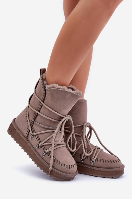 Botas de neve FemininoHabilitadoturalnego de camurçau D.Franklin DFSH375004 cor de argila Botas de neve FemininoHabilitadoturalnego de camurçau D.Franklin DFSH375004 cor de argila