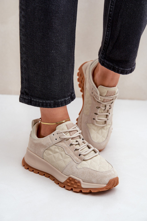 Pele À modalo de tênis Feminino Big Star OO274A315 Hi-Poly System bege Pele À modalo de tênis Feminino Big Star OO274A315 Hi-Poly System bege