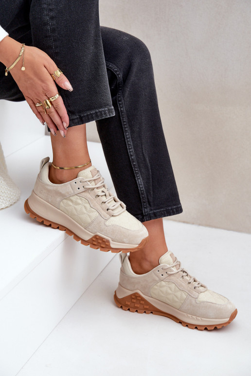 Pele À modalo de tênis Feminino Big Star OO274A315 Hi-Poly System bege Pele À modalo de tênis Feminino Big Star OO274A315 Hi-Poly System bege