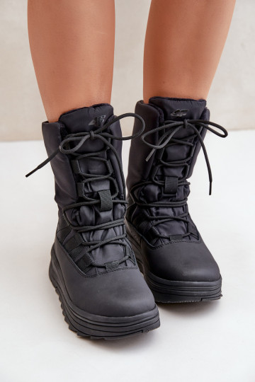 Feminino Botas de neve INUAOciepliną Primaloft 4F 4FRAEM24FSBSF012 cor preta