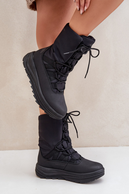 Feminino Botas de neve INUAOciepliną Primaloft 4F 4FRAEM24FSBSF012 cor preta