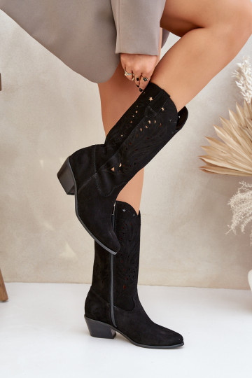 de camurça botasAżuroParaą CholeParaką Zazoo 3609 cor preta