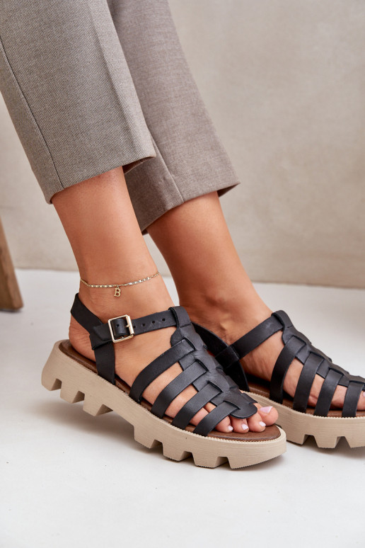 Sandálias femininas Feminino Zazoo 3695 cor preta Sandálias femininas Feminino Zazoo 3695 cor preta