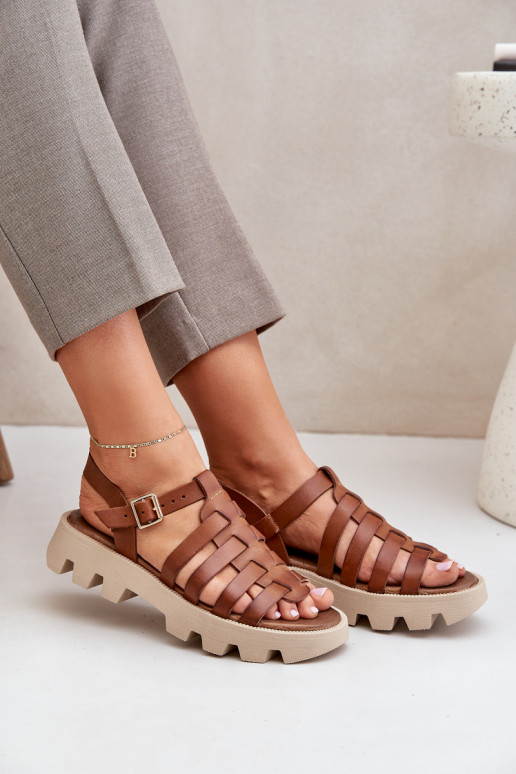 Sandálias femininas Feminino Zazoo 3695 cor marrom Sandálias femininas Feminino Zazoo 3695 cor marrom