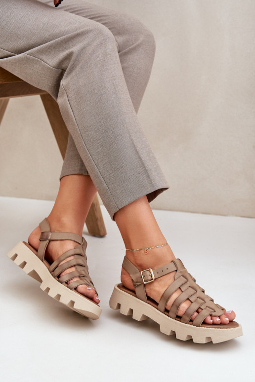 Sandálias femininas Feminino Zazoo 3695 bege Sandálias femininas Feminino Zazoo 3695 bege