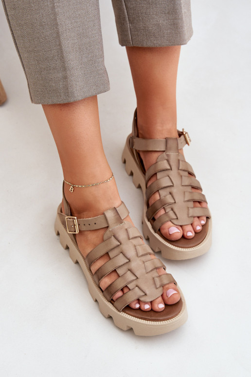 Sandálias femininas Feminino Zazoo 3695 bege Sandálias femininas Feminino Zazoo 3695 bege