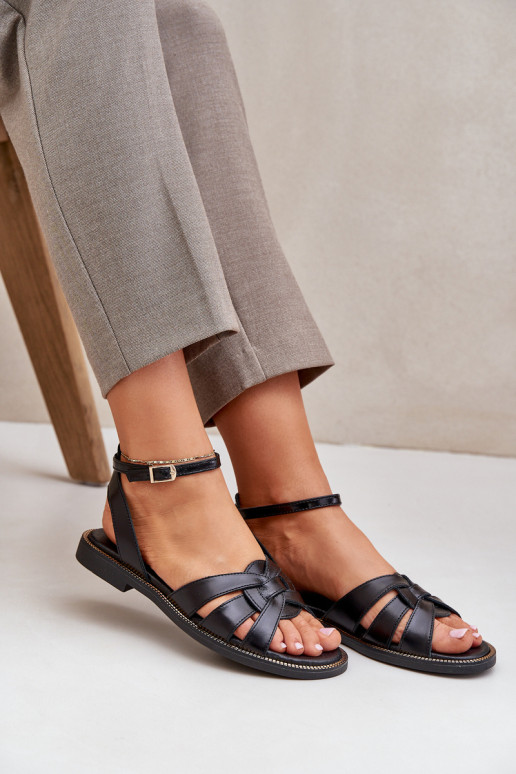 Sandálias femininas Feminino com salto largo Zazoo 3688 cor preta Sandálias femininas Feminino com salto largo Zazoo 3688 cor preta