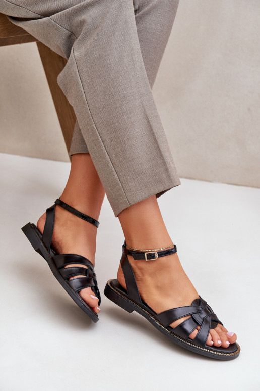 Sandálias femininas Feminino com salto largo Zazoo 3688 cor preta Sandálias femininas Feminino com salto largo Zazoo 3688 cor preta