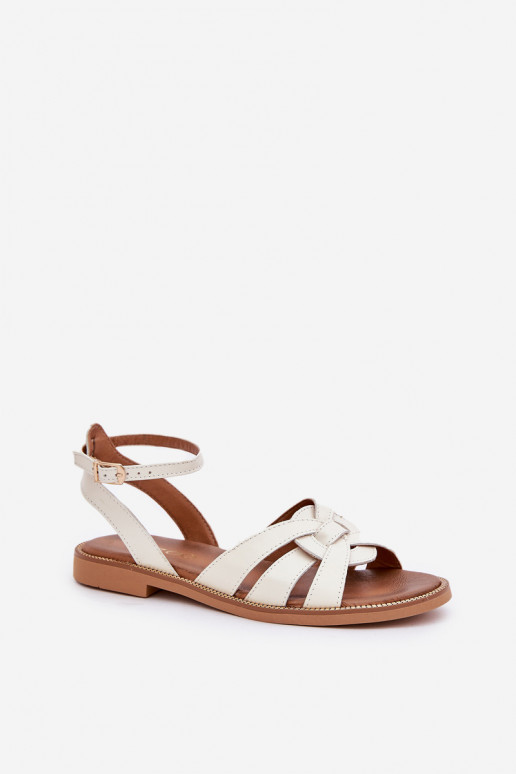 Sandálias femininas Feminino com salto largo Zazoo 3688 cor de marfim Sandálias femininas Feminino com salto largo Zazoo 3688 cor de marfim