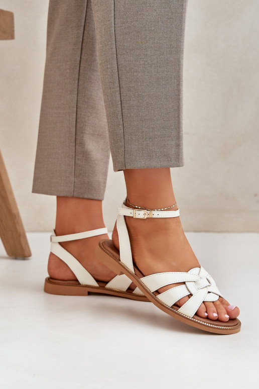 Sandálias femininas Feminino com salto largo Zazoo 3688 cor de marfim Sandálias femininas Feminino com salto largo Zazoo 3688 cor de marfim