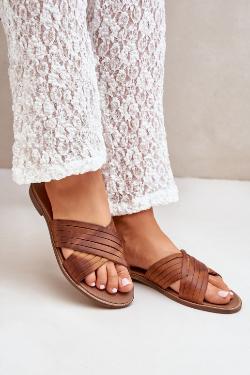 Pele Feminino Chinelos LeParaski Shoes 3682 cor marrom Pele Feminino Chinelos LeParaski Shoes 3682 cor marrom