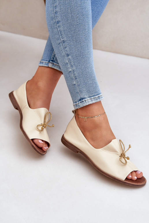 Zazoo 2660 Bailarinas Feminino cor de marfim