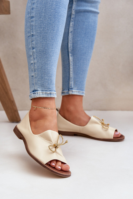 Zazoo 2660 Bailarinas Feminino cor de marfim