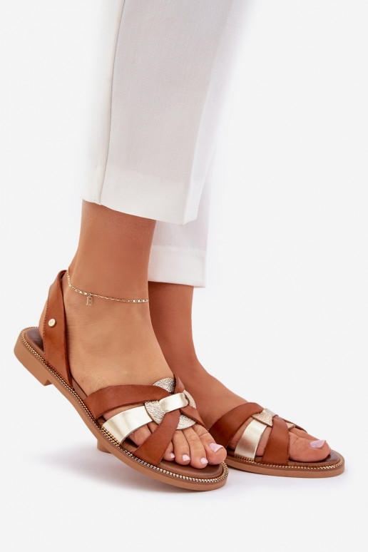 Zazoo 40382 Sandálias femininas Pele cor marrom Zazoo 40382 Sandálias femininas Pele cor marrom