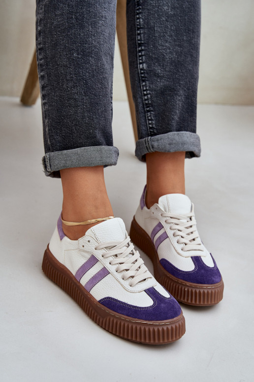 Zazoo N1068S6 Pele Baixo À modalo de tênis Feminino com uma plataforma cor branca