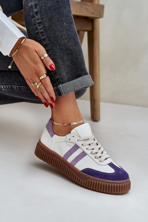 Zazoo N1068S6 Pele Baixo À modalo de tênis Feminino com uma plataforma cor branca