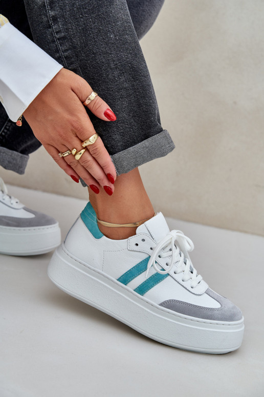 Zazoo N1068S8 Pele Baixo À modalo de tênis Feminino com uma plataforma cor branca Zazoo N1068S8 Pele Baixo À modalo de tênis Feminino com uma plataforma cor branca