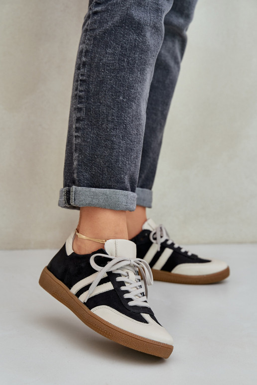 Zazoo N1068 Pele Baixo À modalo de tênis Feminino cor preta