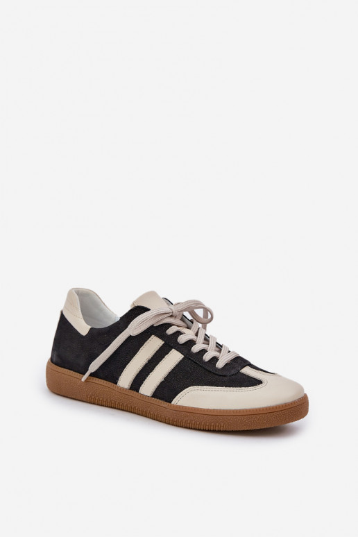 Zazoo N1068 Pele Baixo À modalo de tênis Feminino cor preta