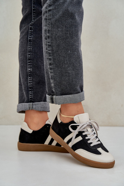 Zazoo N1068 Pele Baixo À modalo de tênis Feminino cor preta