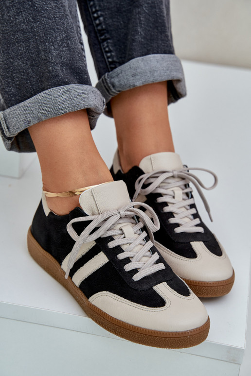 Zazoo N1068 Pele Baixo À modalo de tênis Feminino cor preta